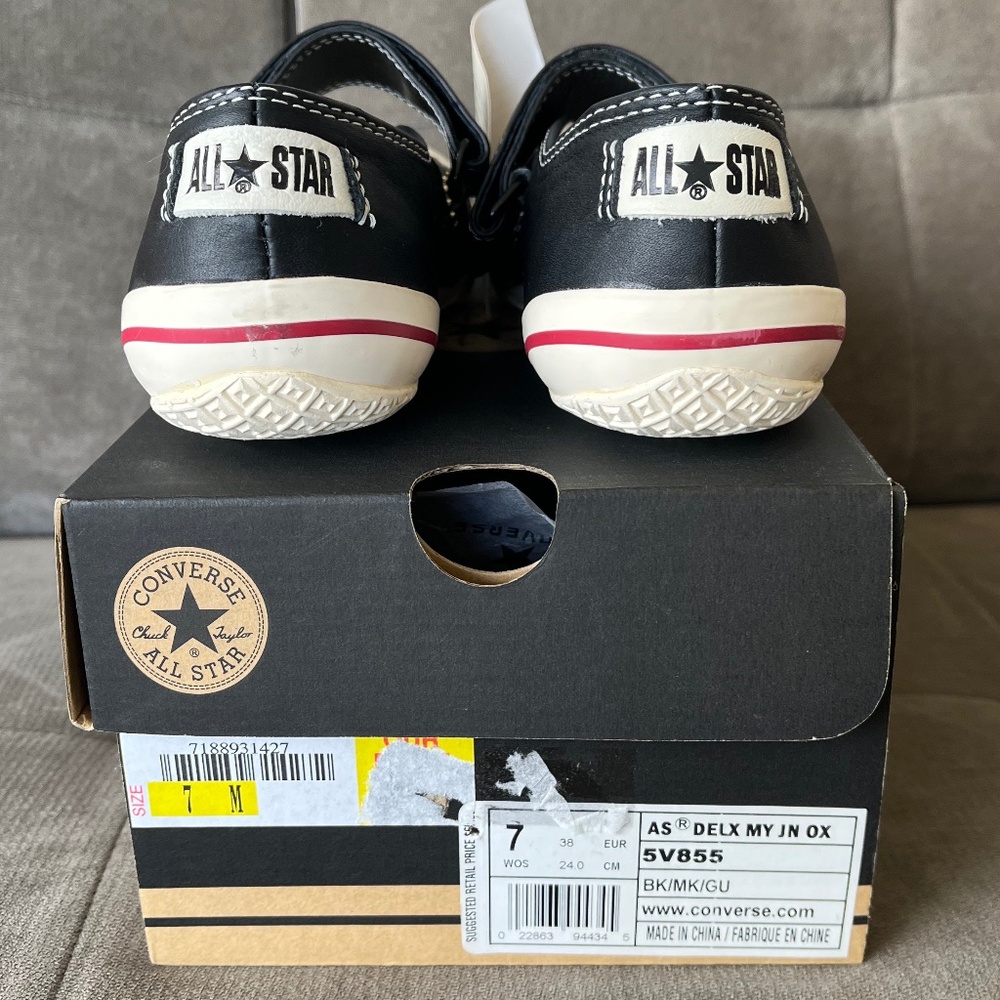 Converse Black Mary Jane Canvas Sneakers - Black - Picture 3 of 6
